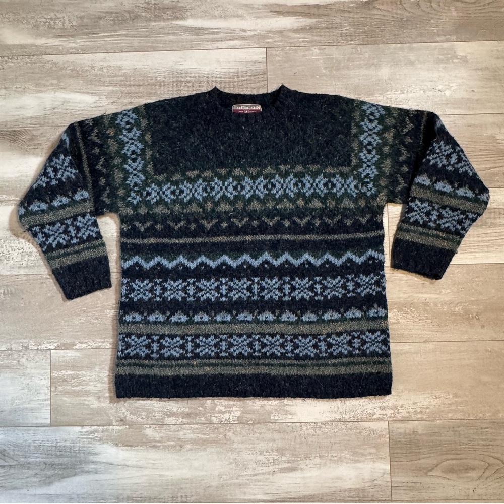 BEST AUTHENTIC Innovative Rugged True Mark WOOL Blend Men’s Sweater Size Medium